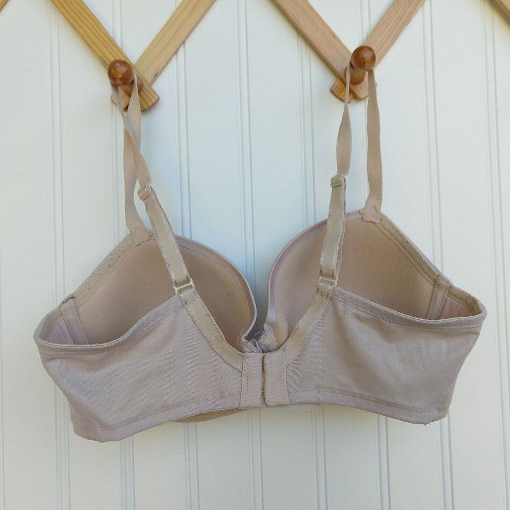 Soma Sensuous Sides Full Coverage Bra Size 32C Beige Sand Satin Underwire Lined - Picture 9 of 9